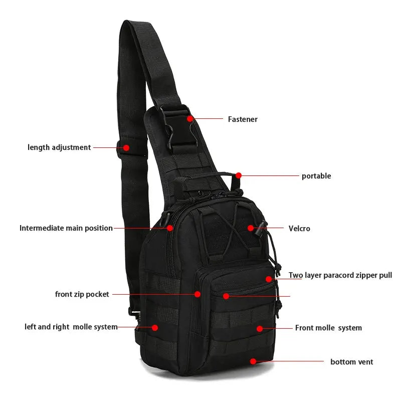 Outdoor Military Tactical Sling Sport Travel Chest Bag Shoulder Bag For Men Women Crossbody Bags Hiking Camping Equipment